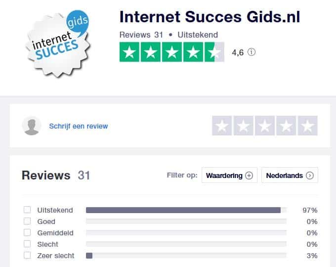internet succes gids trustpilot