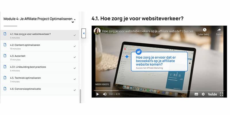 beste affiliate marketing cursus module 4